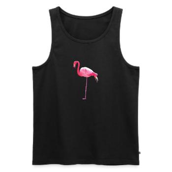 Pink Flamingo - Débardeur bio Premium Homme - noir - Devant - AI Model Male 178 light (178cm)