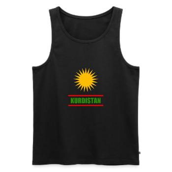 kurdistan - Männer Premium Bio Tank Top - Schwarz - Vorne - AI Model Male 178 light (178cm)