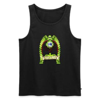 Yggdrasil - Männer Premium Bio Tank Top - Schwarz - Vorne - AI Model Male 178 light (178cm)