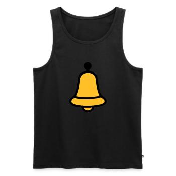 Bell - Men's Premium Organic Tank Top - black - Front - Michal (187cm)