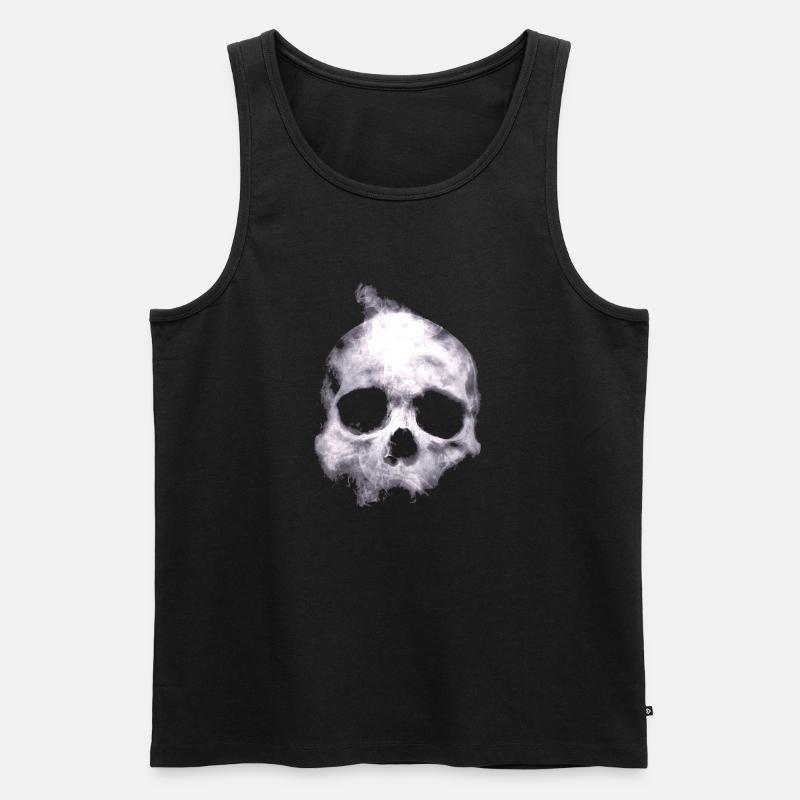 Schädel - Männer Premium Bio Tank Top - Schwarz