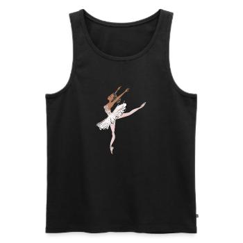 Danseur de ballet - Débardeur bio Premium Homme - noir - Devant - AI Model Male 178 light (178cm)
