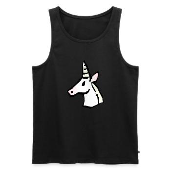 unicorn icon - Débardeur bio Premium Homme - noir - Devant - Michal (187cm)