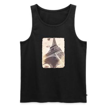 Paris Eiffelturm Tour Eiffel Frankreich France - Männer Premium Bio Tank Top - Schwarz - Vorne - AI Model Male 178 light (178cm)
