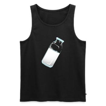 Milk - Men's Premium Organic Tank Top - black - Front - AI Model Male 178 light (178cm)