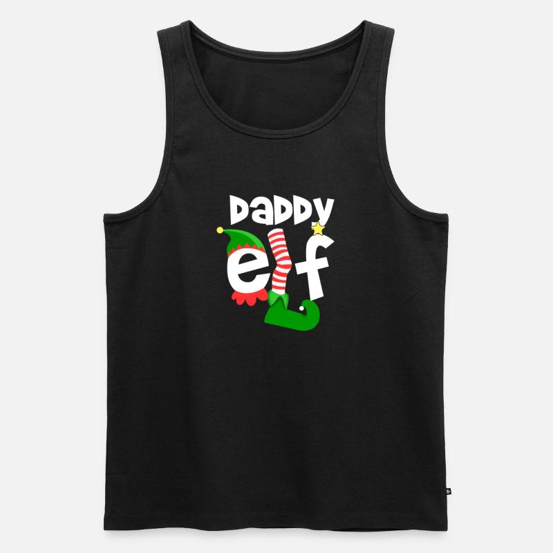 Daddy Elf - Männer Premium Bio Tank Top - Schwarz
