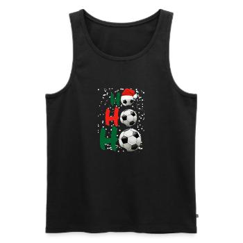 Football Christmas - Men's Premium Organic Tank Top - black - Front - Michal (187cm)