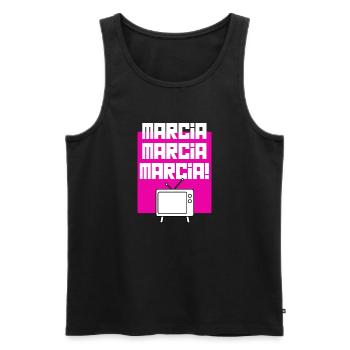 Retro T-Shirt Tv - Männer Premium Bio Tank Top - Schwarz - Vorne - Michal (187cm)