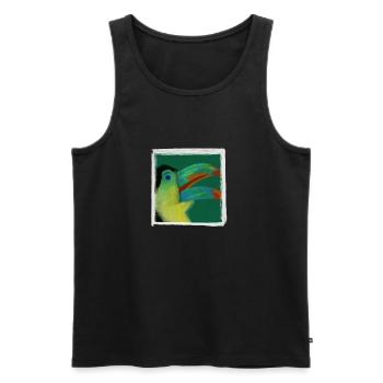 Tukan Fiesta - Männer Premium Bio Tank Top - Schwarz - Vorne - Michal (187cm)