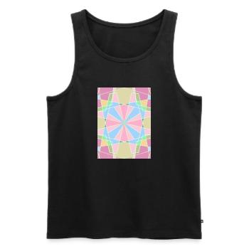 Regenbogen - Männer Premium Bio Tank Top - Schwarz - Vorne - Michal (187cm)