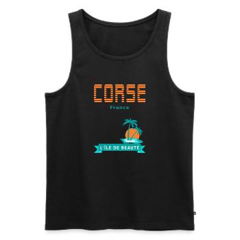 Korsika - die Insel der Schönheit - Männer Premium Bio Tank Top - Schwarz - Vorne - Michal (187cm)