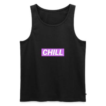 Chill - Men's Premium Organic Tank Top - black - Front - AI Model Male 178 light (178cm)