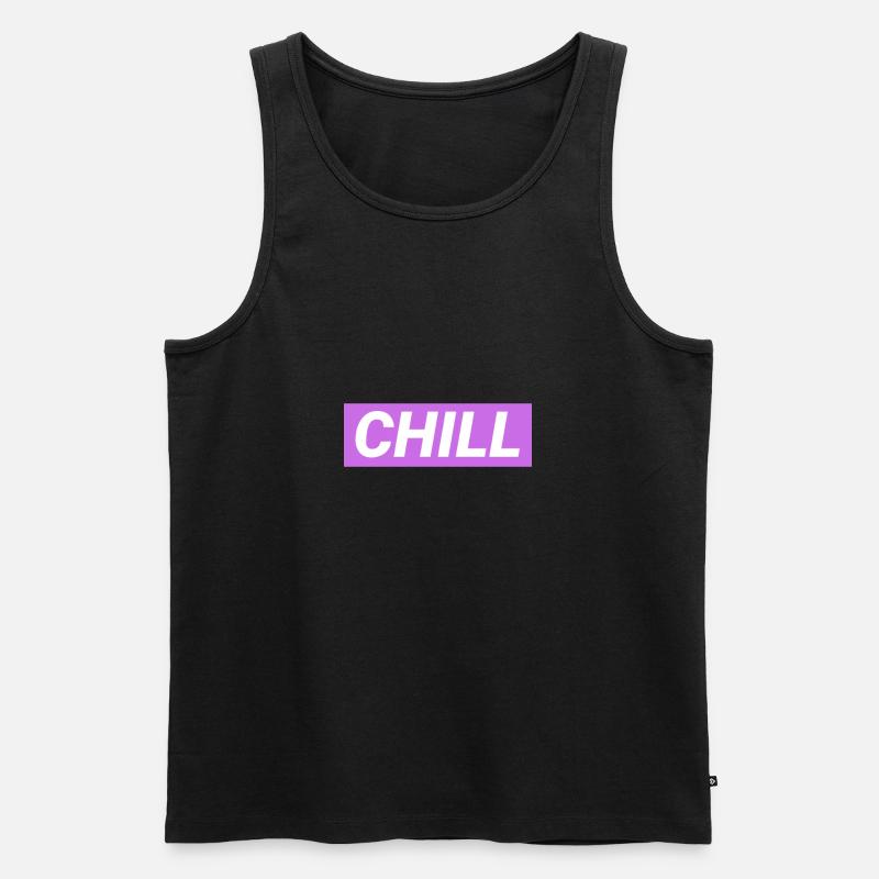 Chill doch - Männer Premium Bio Tank Top - Schwarz
