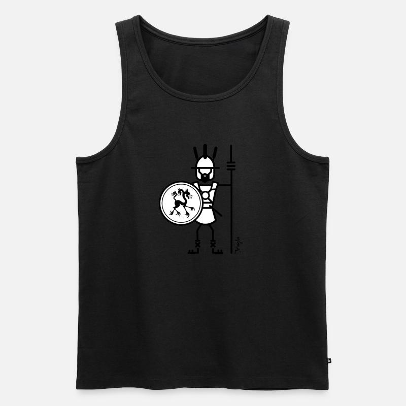 Krieger Marse 02 - Männer Premium Bio Tank Top - Schwarz