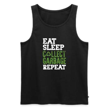 Collect Garbage – Rubbish Truck Driver Funny - Männer Premium Bio Tank Top - Schwarz - Vorne - Michal (187cm)