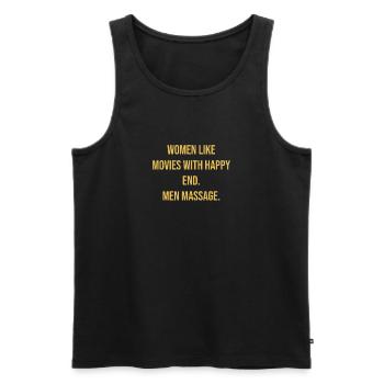 Happy Ending Massagen - Männer Premium Bio Tank Top - Schwarz - Vorne - Michal (187cm)