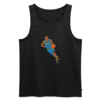 Basketball - Débardeur bio Premium Homme - noir - Devant - Michal (187cm)