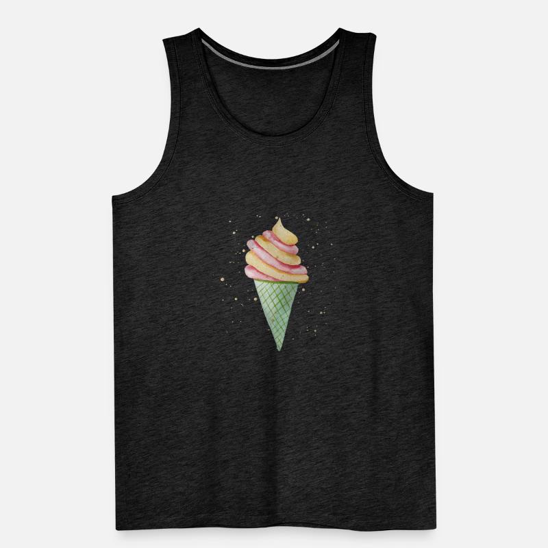 Softeis mit Sprinkles Männer Premium Bio Tank Top