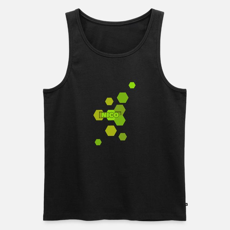 Nico - Männer Premium Bio Tank Top - Schwarz