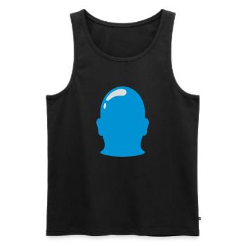 Symbol Bald Head Outline Silhouette - Men's Premium Organic Tank Top - black - Front - Michal (187cm)