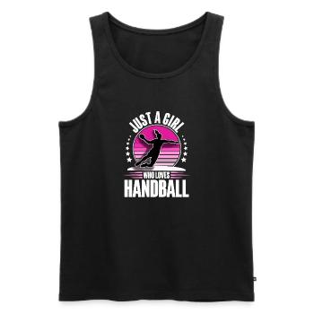 Handball Handball Joueur de handball féminin - Débardeur bio Premium Homme - noir - Devant - Michal (187cm)