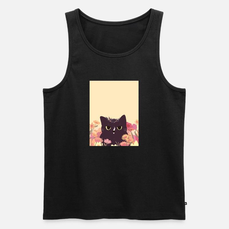 Katze - Männer Premium Bio Tank Top - Schwarz