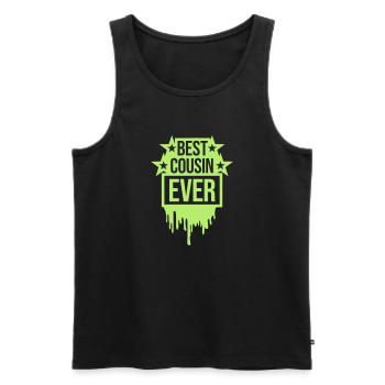 best cousin ever quote - Men's Premium Organic Tank Top - black - Front - Michal (187cm)