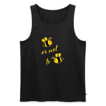 Bee ore not to Bee - Männer Premium Bio Tank Top - Schwarz - Vorne - Michal (187cm)