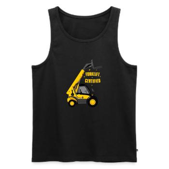 Gabelstapler-zertifiziert - Männer Premium Bio Tank Top - Schwarz - Vorne - AI Model Male 178 light (178cm)