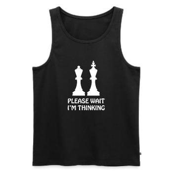 boardgame chess backgammon game night - Männer Premium Bio Tank Top - Schwarz - Vorne - Michal (187cm)