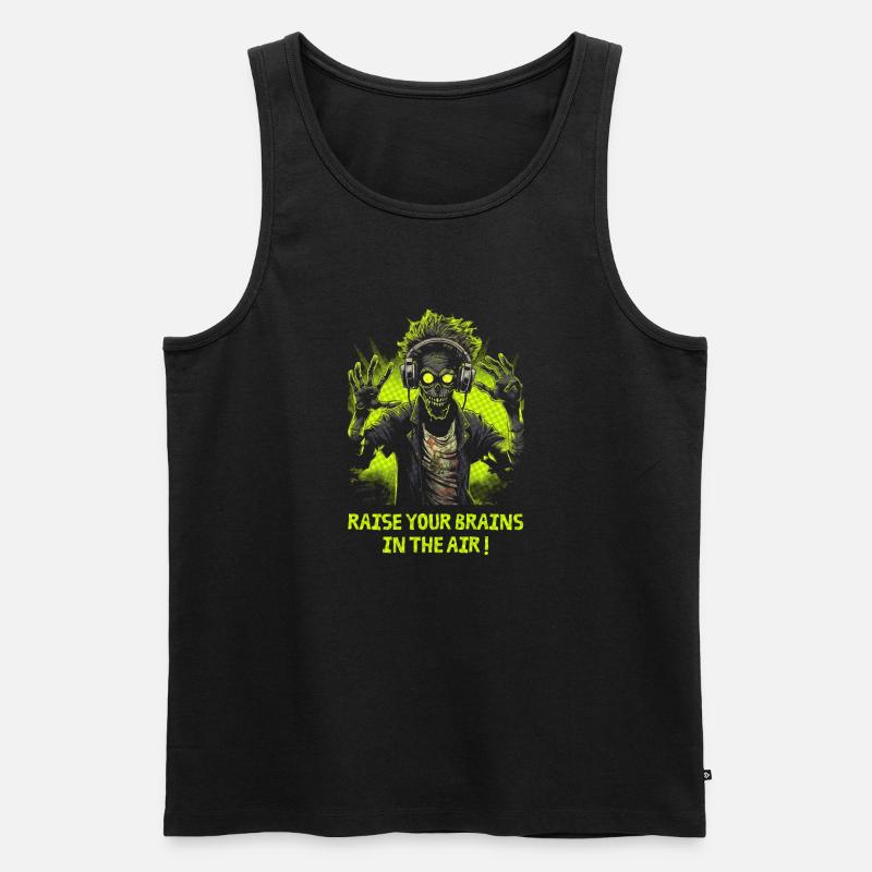 Zombie DJ - Männer Premium Bio Tank Top - Schwarz