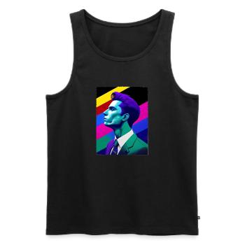 Stand with Pride - Männer Premium Bio Tank Top - Schwarz - Vorne - AI Model Male 178 light (178cm)