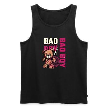 Bad Boy - Männer Premium Bio Tank Top - Schwarz - Vorne - AI Model Male 178 light (178cm)