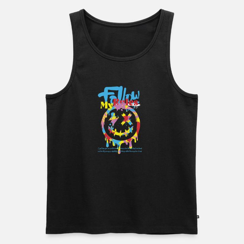Befolge Meine Regeln - Männer Premium Bio Tank Top - Schwarz