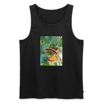 Coccinelle dans feuilles - Débardeur bio Premium Homme - noir - Devant - Michal (187cm)
