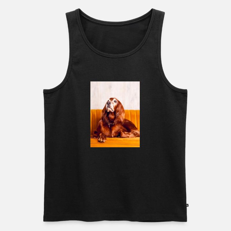 Irish Setter - Männer Premium Bio Tank Top - Schwarz