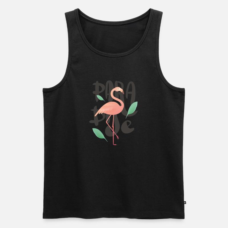 Flamingo - Männer Premium Bio Tank Top - Schwarz