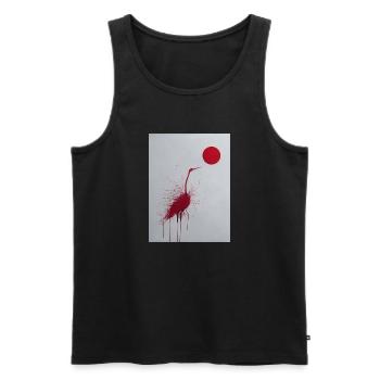 Crane sun - Men's Premium Organic Tank Top - black - Front - Michal (187cm)