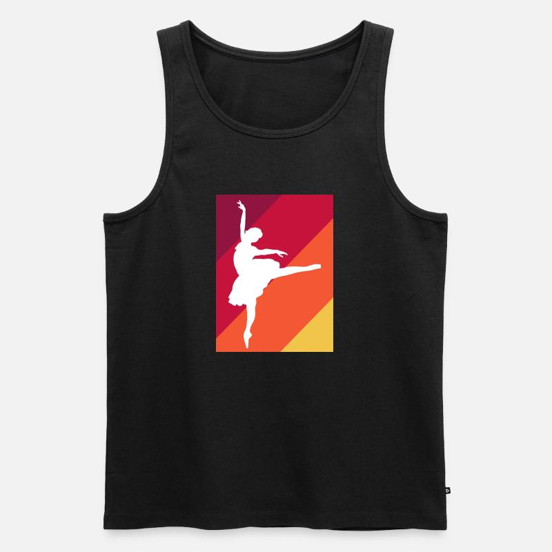 Dancing Dance Music - Männer Premium Bio Tank Top - Schwarz