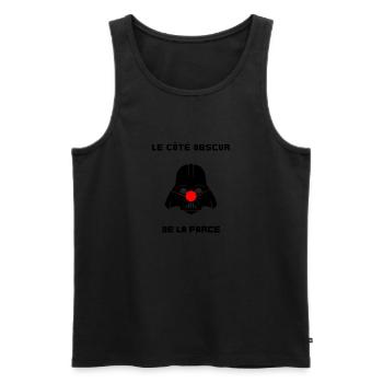 LOGO Le côté obscur de la farce - Débardeur bio Premium Homme - noir - Devant - AI Model Male 178 light (178cm)