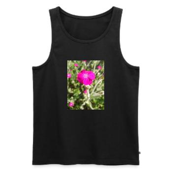 Rosennelke Kronen-Lichtnelke Lychnis coronaria - Männer Premium Bio Tank Top - Schwarz - Vorne - Michal (187cm)