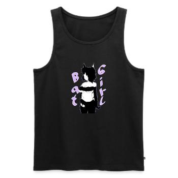 Batgirl Stephanie - Men's Premium Organic Tank Top - black - Front - AI Model Male 178 light (178cm)
