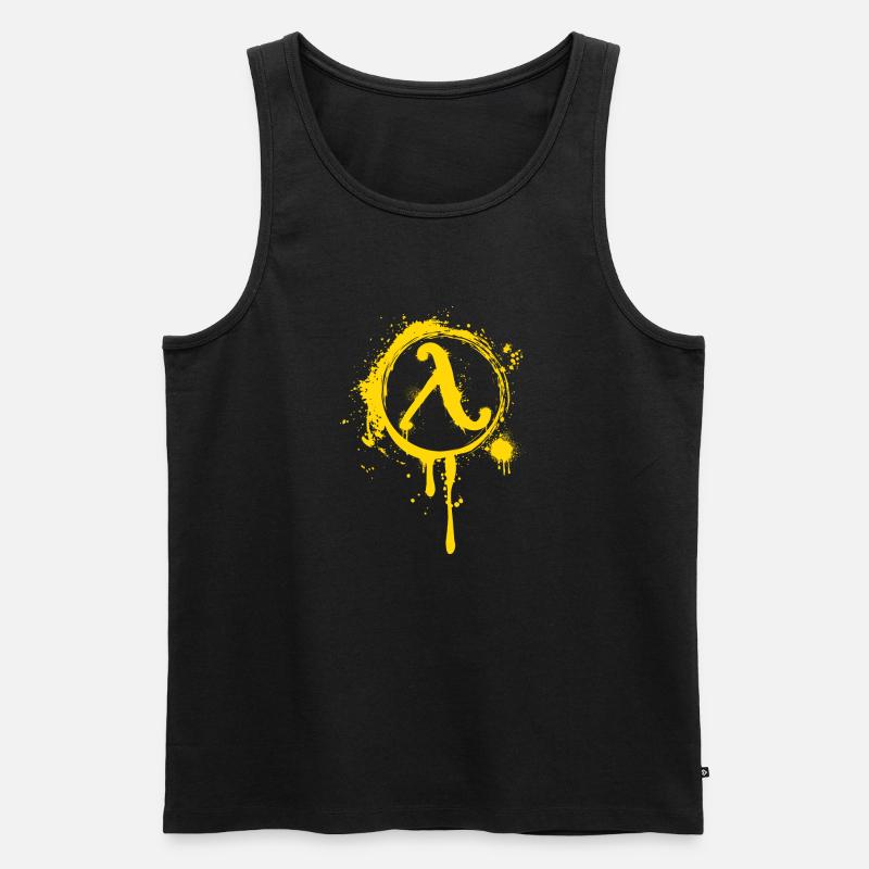 Halbwertszeit Widerstand Lambda-Symbol - Männer Premium Bio Tank Top - Schwarz