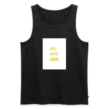 ICH WEISS ES NICHT - Männer Premium Bio Tank Top - Schwarz - Vorne - AI Model Male 178 light (178cm)