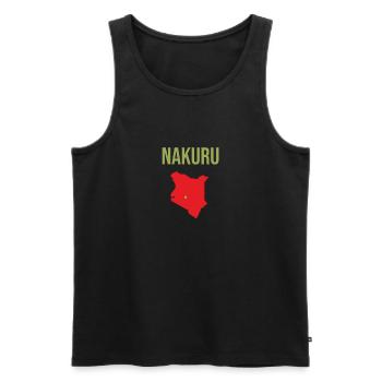 Nakuru - Débardeur bio Premium Homme - noir - Devant - Michal (187cm)