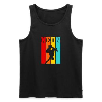 Neun Jahre alt - Alter - Geburtstag - Skater - Männer Premium Bio Tank Top - Schwarz - Vorne - Michal (187cm)