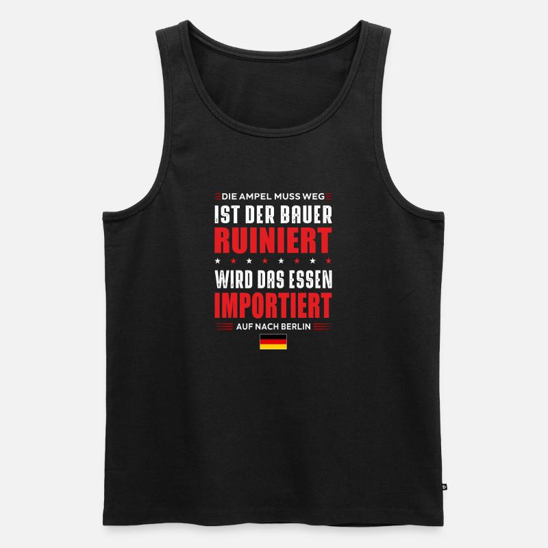 Ist der Bauer ruiniert - Männer Premium Bio Tank Top - Schwarz