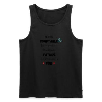 Accounting Humor - Men's Premium Organic Tank Top - black - Front - AI Model Male 178 light (178cm)