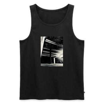 Urban back to Nature Duisburg - Männer Premium Bio Tank Top - Schwarz - Vorne - Michal (187cm)