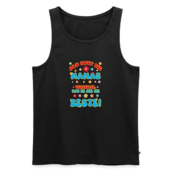 Als Gott die Mamas verteilte, gab er mir die Beste - Männer Premium Bio Tank Top - Schwarz - Vorne - Michal (187cm)